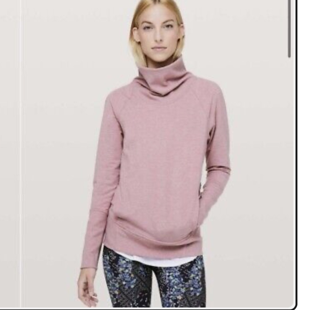 Lululemon EUC heathered vintage mauve sweatshirt size 8 High Lines Pullover